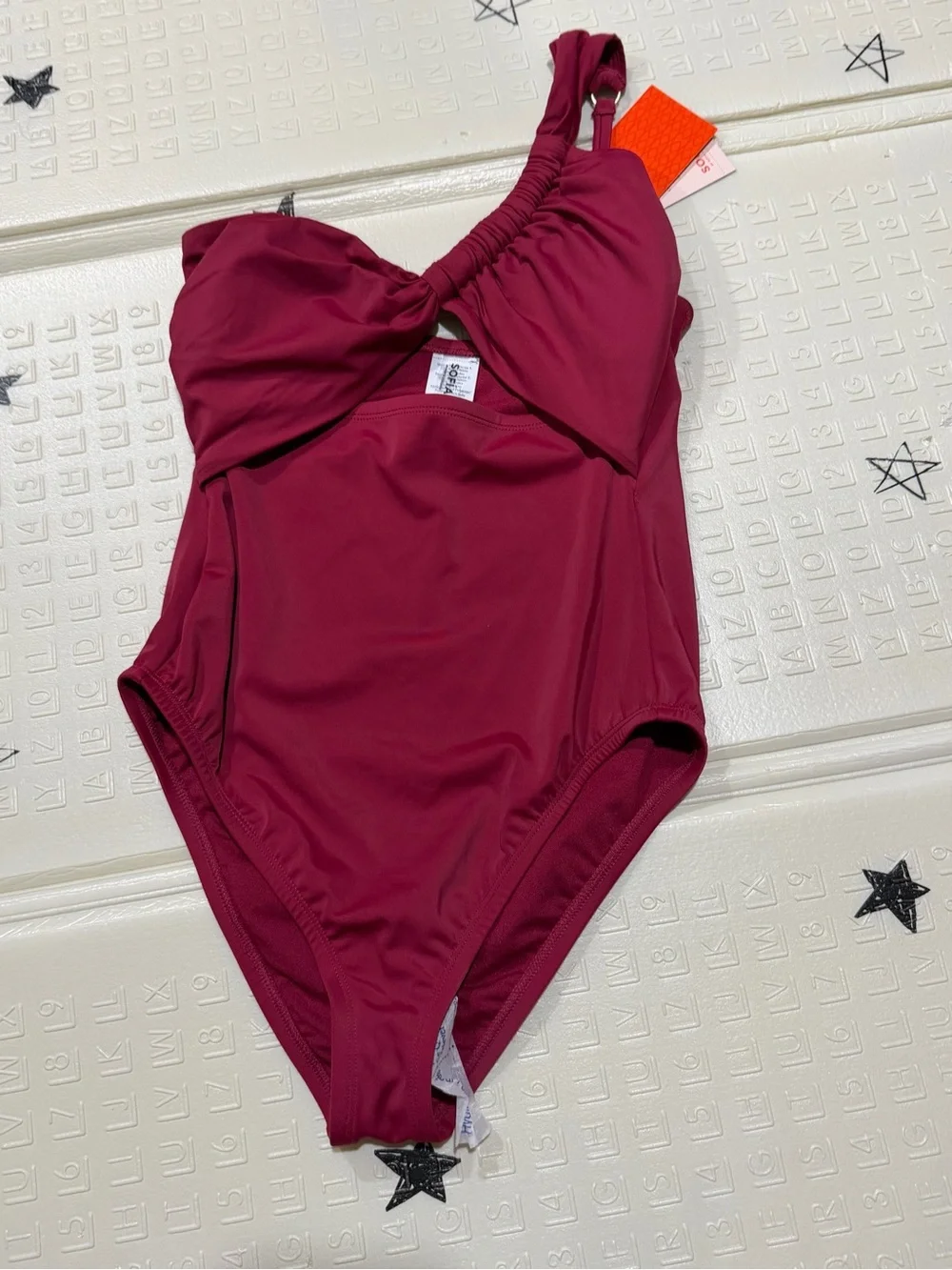 One-Piece Swimsuit in Deep Berry